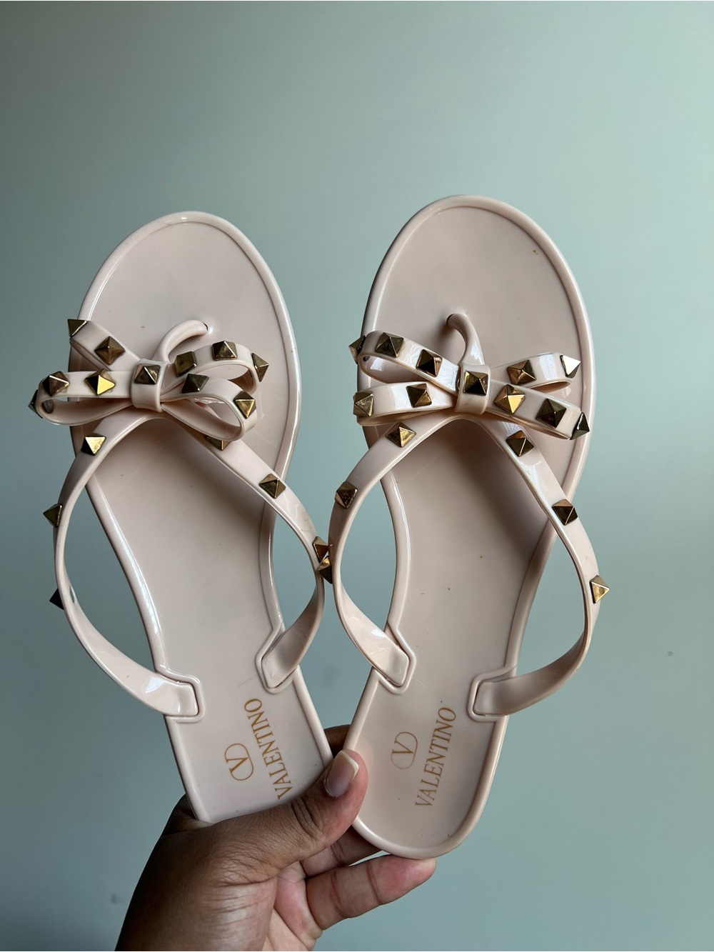 Valentino Garavani Rockstud Bow Jelly Sandals Bundle Size EU 40 - Picture 8 of 9